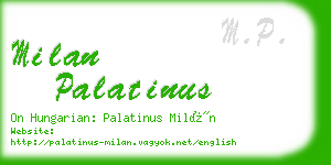 milan palatinus business card